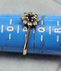 9ct Gold Ring Clear/Black Stones Size "P"