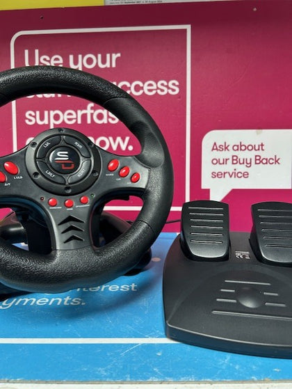 SUPERDRIVE RACING WHEEL UNIVERSAL BLACK **UNBOXED**.