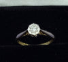 18CT - Yellow Gold Ring With Platinum Mount - 2.13g - Size J