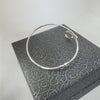 9K Stunning White Gold Bangle, Sparkling CZ Stones, 4.07Grams Total, Hallmarked 375 & Tested, Width: 2.5"