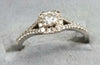 18ct White Gold Diamond Ring Size P