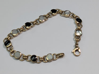 9ct Gold Onyx Bracelet