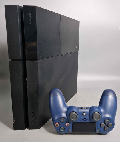 Playstation 4 Console 500GB Black with blue Controller Unboxed