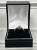 Ring with a light blue stone 2.7g 9ct GOLD with box in excellent condition