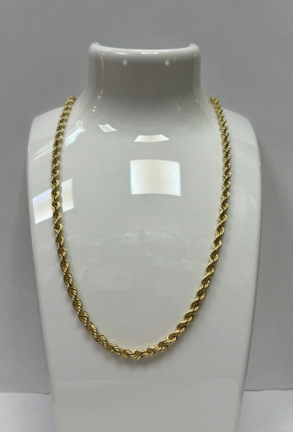 9ct Yellow Gold rope Chain, 20