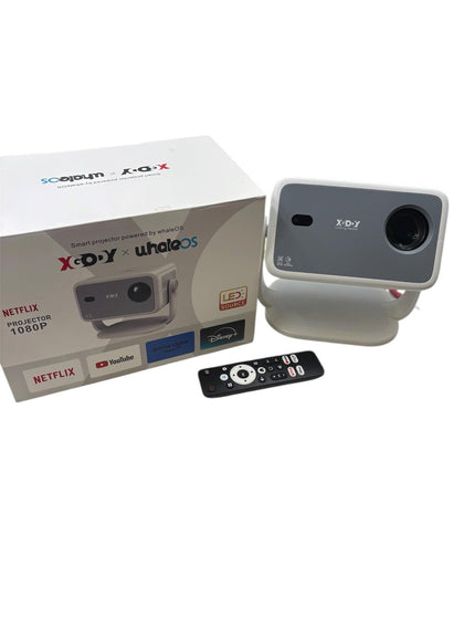 Xgody N6 Projector Native 1080P 4K Supported, 700ANSI, 3 Level Brightness, AI Voice Assistance, WiFi 6