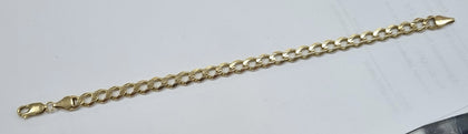 14 ct GOLD CURB BRACELET 8.5