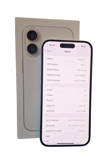 Apple iPhone 16 - Boxed - 128GB - Unlocked