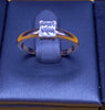 18ct Gold Ring With Square Clear Stones Size-N /12 3.4g