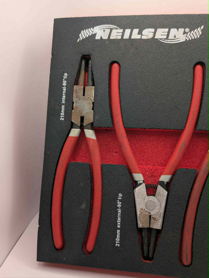 Neilsen CT0981 4pc Circlip and Snap Ring Pliers Set