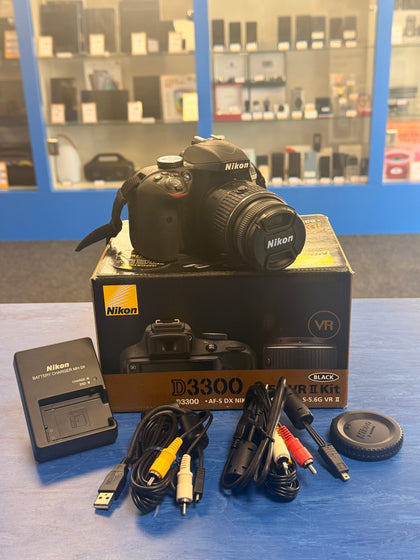 Nikon D3300 Camera + 18-55 VR II DX AFS Lens