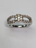 18ct White Gold Diamond Figure Of Eight Ring Size I