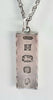 Vintage 1977 British Sterling Silver Ingot Pendant  Jubilee Queen Elizabeth