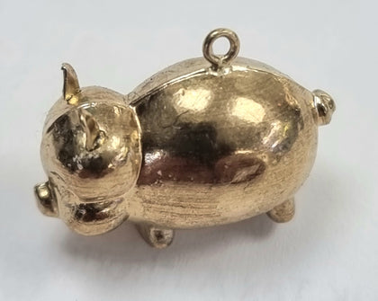 9ct Gold Pig Pendant