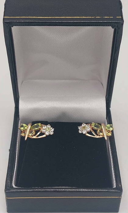 14ct yellow gold butterfly earrings 2.98g hallmarked Boxed