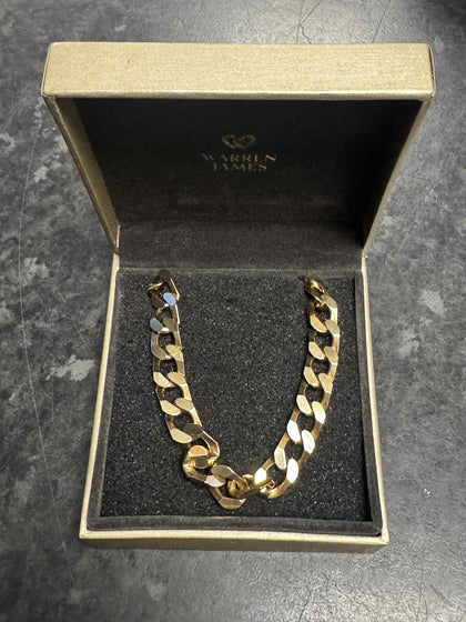 22kt Gold Plated Silver Curb Chain - 94g (Warren James)