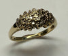 9CT YELLOW GOLD CLUSTER RING SIZE K 1/2