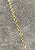 14ct Yellow Gold Cross set with Clear Stones & Figaro Chain 15"  Child