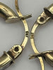 9K gold earring's 2.53g with white stone's ** one stone missing ref pic **