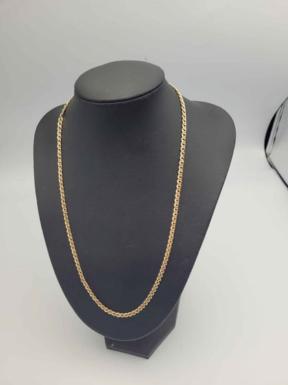 14ct Yellow Gold Bismarck-Link Chain Necklace - 4.81 Grams - 20