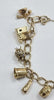 9ct Gold Charm Bracelet with Charms