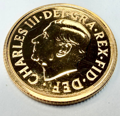 22ct gold King Charles III full sovereign 2022