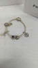 Pandora ALE 925 Sterling Silver Charm Bracelet With 5x Charms - 7" Long - Boxed