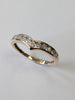 9ct Gold Diamond Wishbone Ring Size Q 1/2