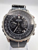 Men's Rotary Pilot Chronograph black quartz watch with 22mm grey nato strap boxed