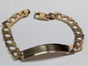9ct Gold Patterned Textured I.D Bracelet
