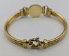 750 HALLMARKED 18CT, YELLOW GOLD VERSACE BANGLE, 6", 21.6G, BOXED