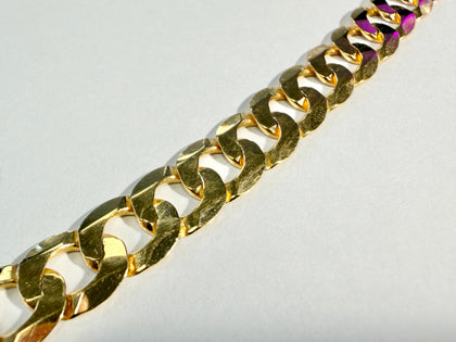 9ct yellow gold curb chain 22