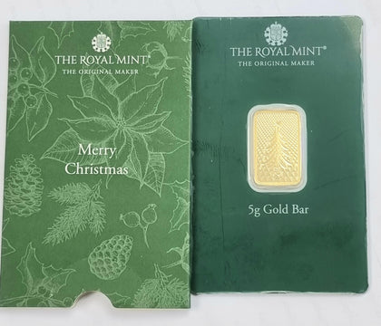 Royal Mint Christmas 5g fine gold