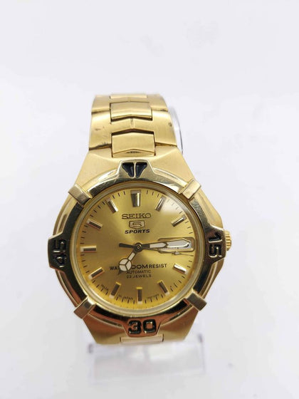 Seiko 5 GP Automatic Gold Plated Automatic Divers Style Watch - Unboxed