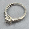 9ct White Gold Diamond Ring - Size K