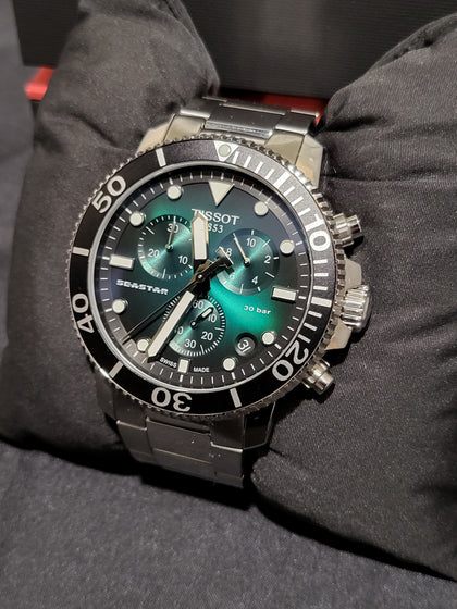 Tissot, Seastar 1000 Green Chronograph, Quartz Men’s Watch - T120.417.11.091.01