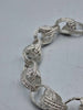 925 Sterling Silver Large Patterned Tulip Bracelet - 9" Long - 38.04 Grams *BRAND NEW*