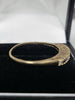 9ct Yellow Gold I Love You Ring With Clear And Black Stones - 1.34G - Size P. Hallmarked