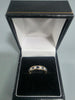 18CT White Gold Ring 3.7G HM 750 Size L With blue/white stones