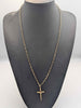 9ct Yellow Gold Belcher Chain With Crucifix Pendant - 9.24 Grams - 26" Long