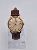Solid 9ct Gold Omega Automatic Harlequin Dial Mens Watch With Date - Unboxed With Generic Strap (Acrylic Scratched)