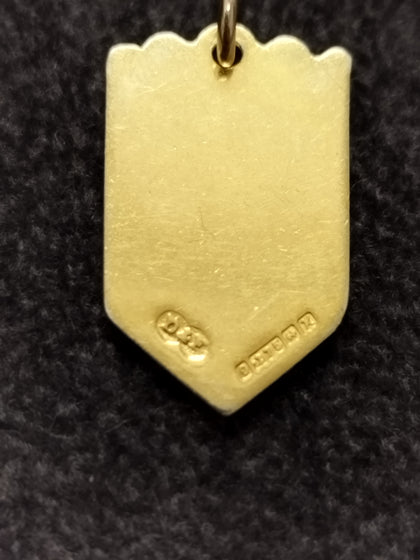 9ct Yellow Gold & Enamel Vintage 1959 Deakin & Francis 'BIDEFORD' Crest Travel Charm