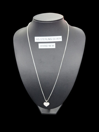 NEW OTHER SILVER CHAIN WITH HEART ,925G, WEIGHT 7.31G ,LENGHT 24INCH