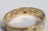 Beautiful 9CT Yellow Gold Band Ring With Footprint Design And Inscription - 3.68G - Size R
