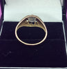 9CT - Yellow Gold Ring With Clear Stone - 2.41g - Size N. Hallmarked