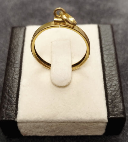 19.2ct Portuguese Gold Coin Mount Pendant - '800' Stag Hallmark