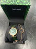 ...sale... Just Cavalli Green Leather Strap Watch