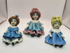 12 x Zampiva  Italian Ceramic Spaghetti Hair Figurines