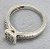 9ct White Gold Diamond Ring - Size J 1/2