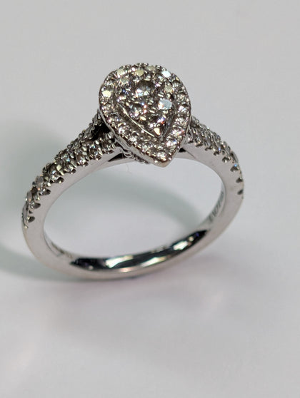 Vera Wang 18ct White Gold Diamond Ring Boxed